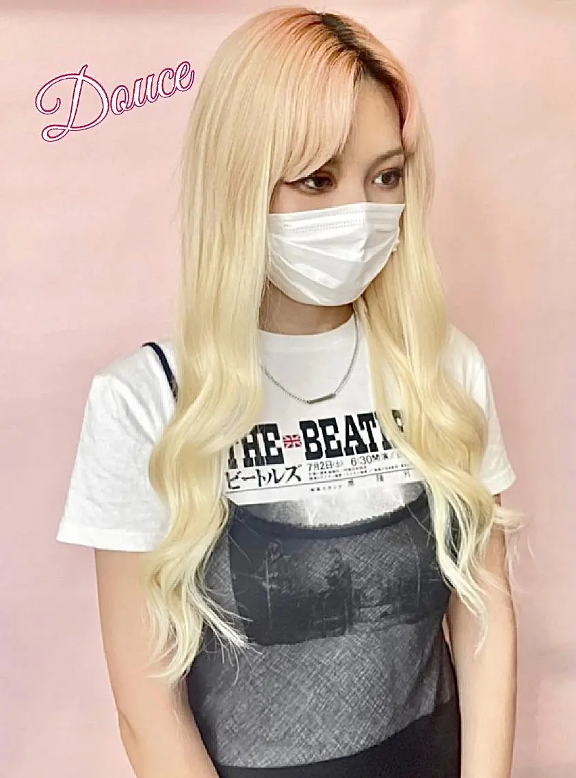 ロング カラー ヘアアレンジ 大阪レミーエクステ チビ編み込みのヘアスタイル