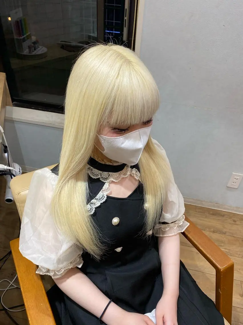 ロング カラー しんどう るなのヘアスタイル