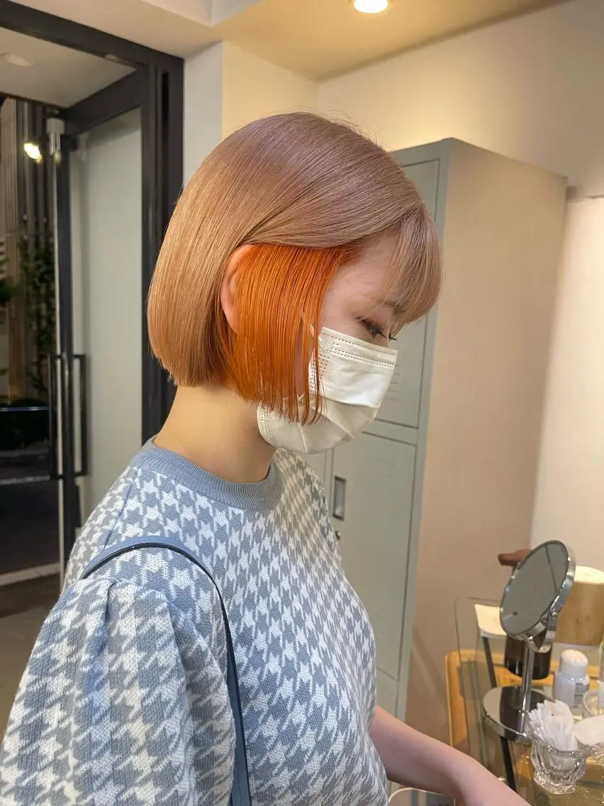 ショート ヘアカラー トリートメント 渋谷ケアブリーチ Suuのヘアスタイル