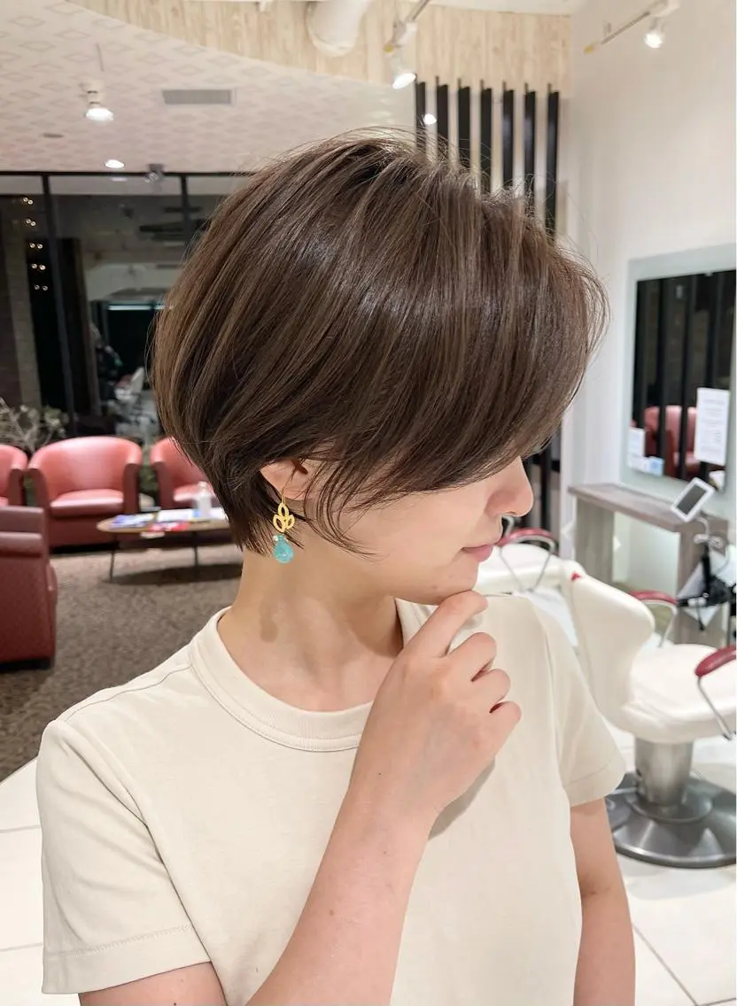 ショート ショートボブ ハンサムショート 丸みショート ボブ ショートヘア カット トリートメント 荻窪/ショートヘア✨ ショートボブ長松大哉のヘアスタイル