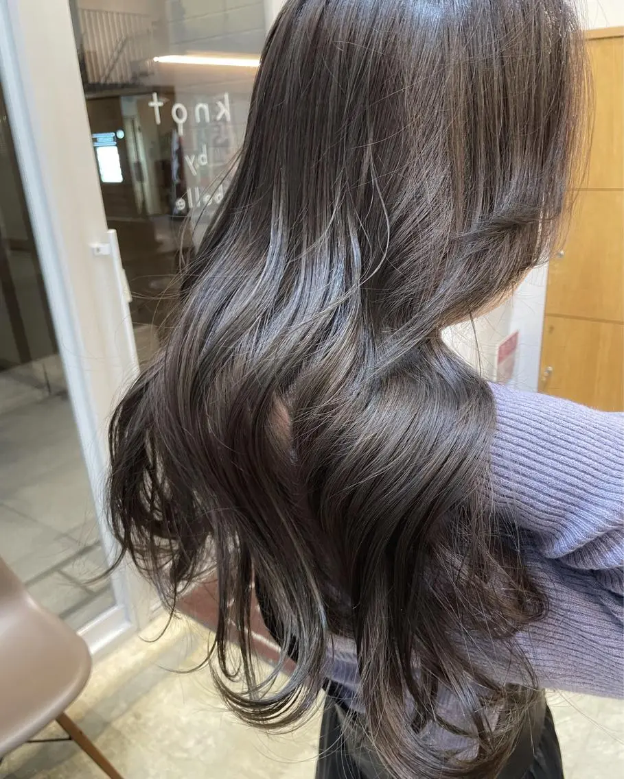ロング カラー 透明感カラー グレージュ Hana❁⃘*.゚ Jr.stylistのヘアスタイル