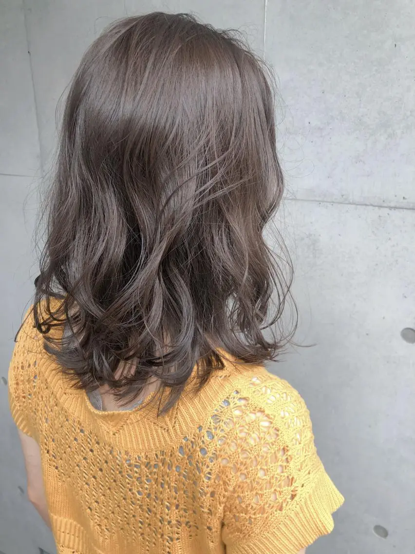 ミディアム カラー ブラウンカラー 透明感カラー グレージュ 外国人風カラー カット ヘアカラー トリートメント kei_____ SALOWINのヘアスタイル