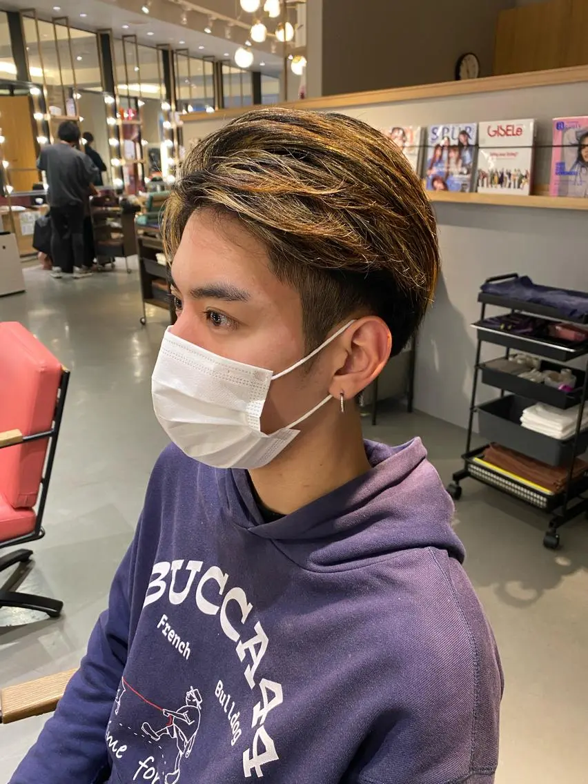 ショート カラー メンズ unopulir 景山　凌のヘアスタイル