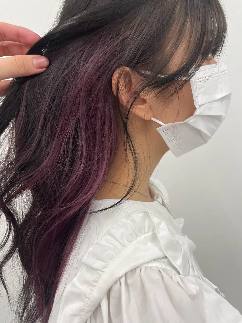 ロング カラー ヘアアレンジ ダブルカラー イヤリングカラー ヘアカラー トリートメント ヘッドスパ ヘアセット 透明感/艶髪/💖 トレンドスタイル💖のヘアスタイル