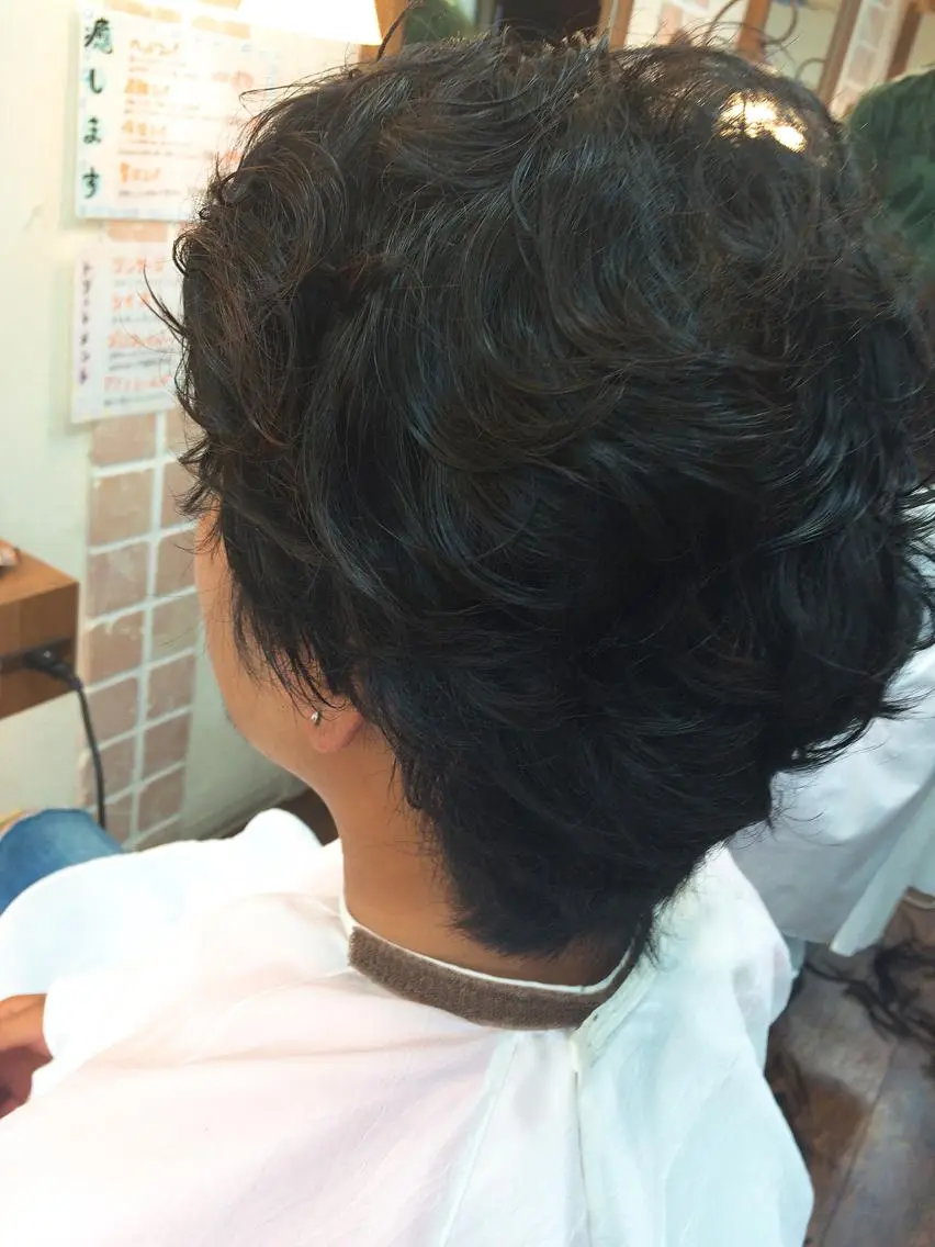 パーマ メンズ メンズパーマ 学生（メンズ向け） 学生 大野 まゆのヘアスタイル