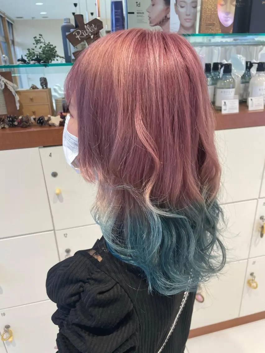 ミディアム カラー ヘアアレンジ like みやびのヘアスタイル