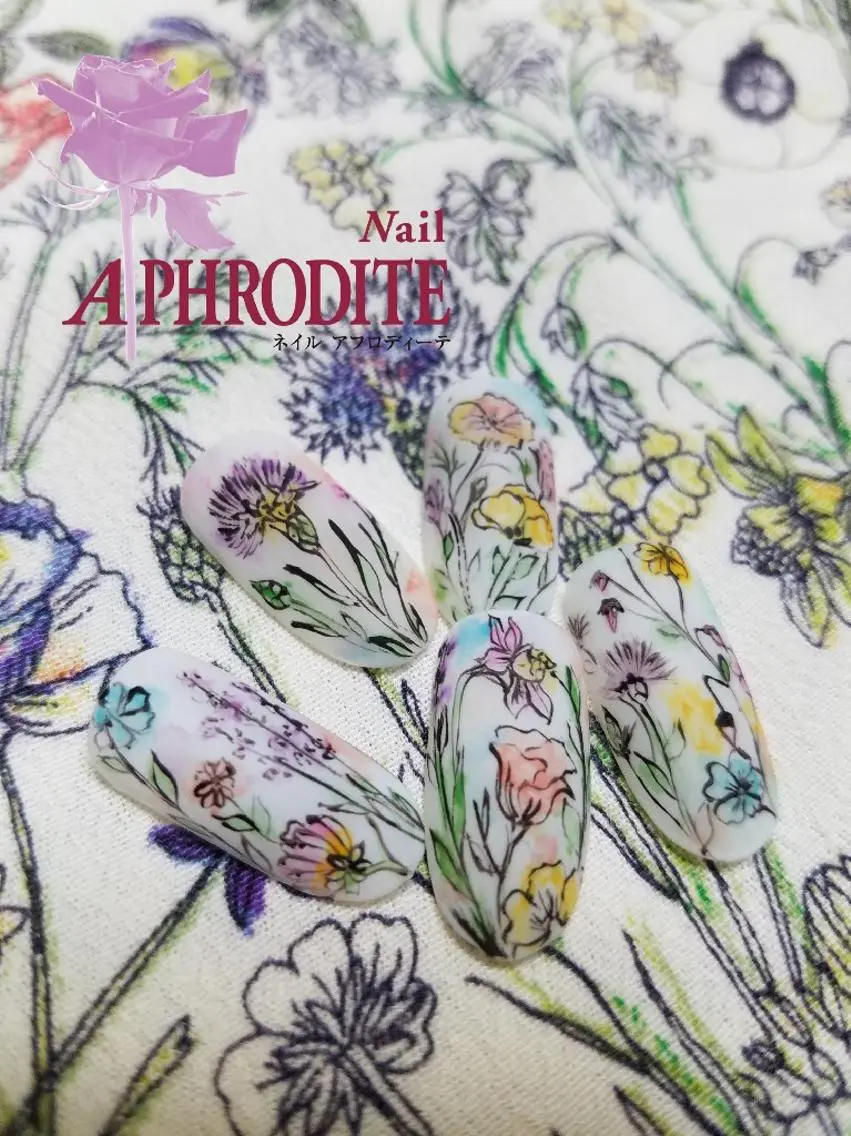 ネイル フラワーネイル Nail Aphroditeのネイルデザイン