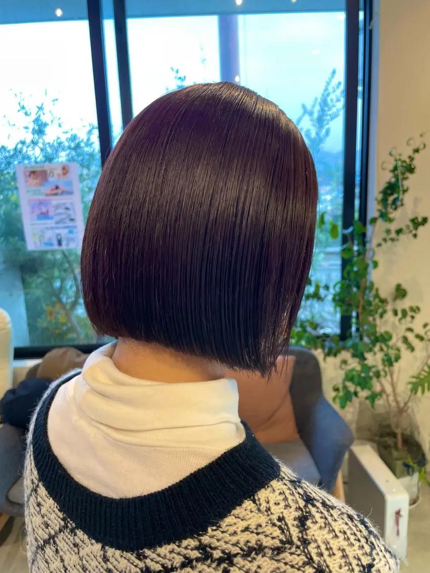 ショート カラー 黒髪 ブラウンカラー ピンクカラー ピンクブラウン 野田 カレンのヘアスタイル