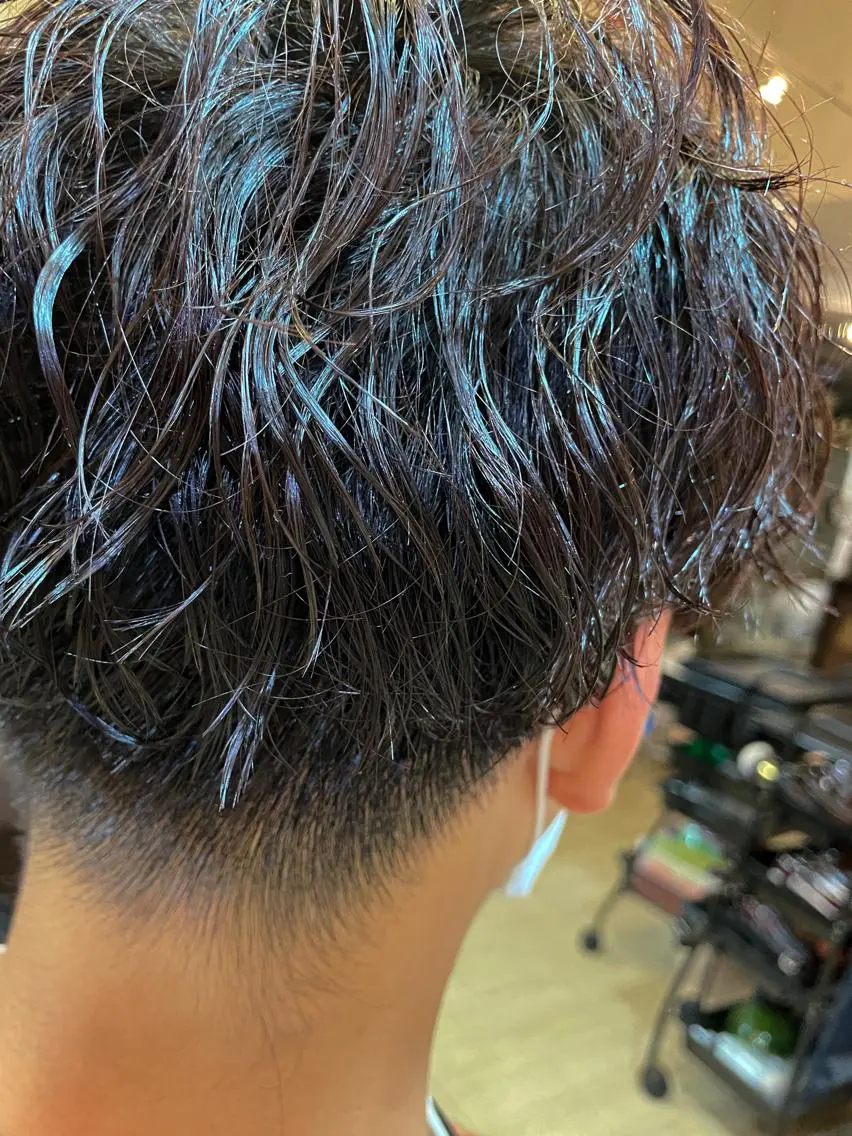 ミディアム パーマ メンズ メンズパーマ 赤司 泰樹のヘアスタイル