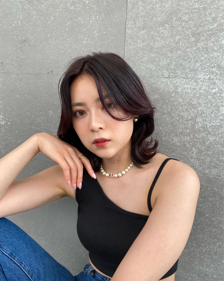 ミディアム カット ヘアカラー トリートメント ‎🤍髪質改善‎🤍 レイヤーカット‎🤍のヘアスタイル