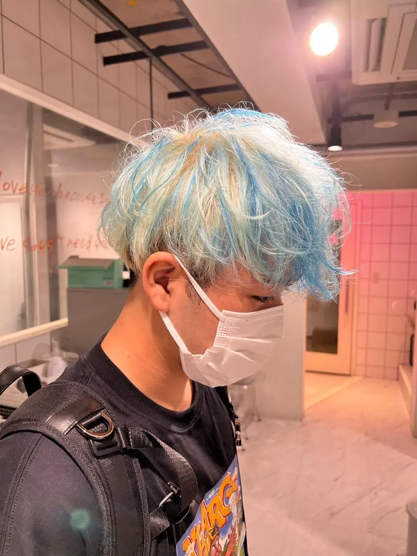 ショート カラー パーマ ヘアアレンジ メンズ ヘアカラー 🔥札幌No.1🥇 パーマ特化美容師🔥のヘアスタイル