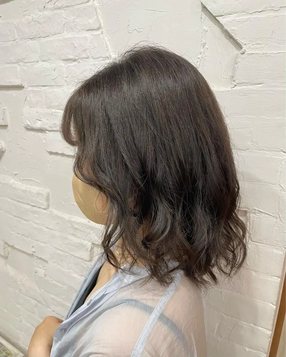 ミディアム カラー カット ヘアカラー トリートメント 【ピンク/韓国ヘア/ ヘアセット】亜海のヘアスタイル