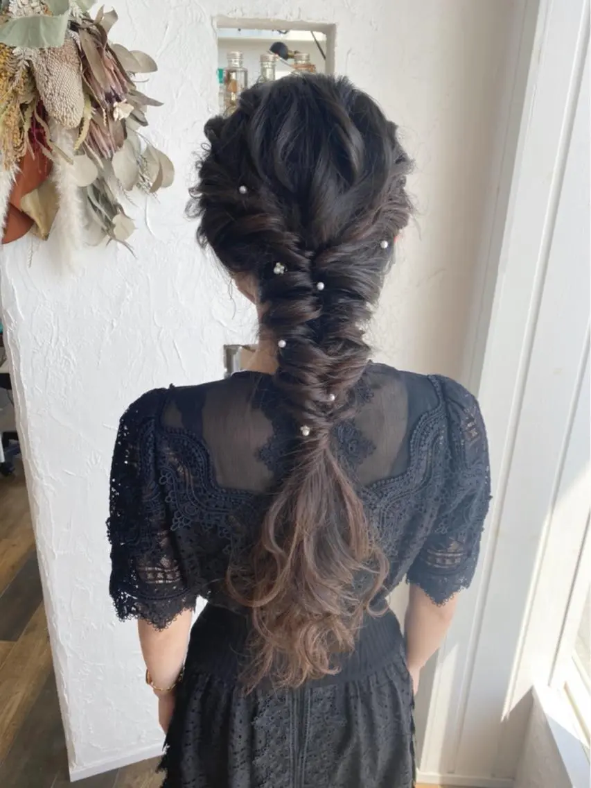ロング カラー パーマ ヘアアレンジ メンズ キッズ 豊橋美容院 ソンリエのヘアスタイル