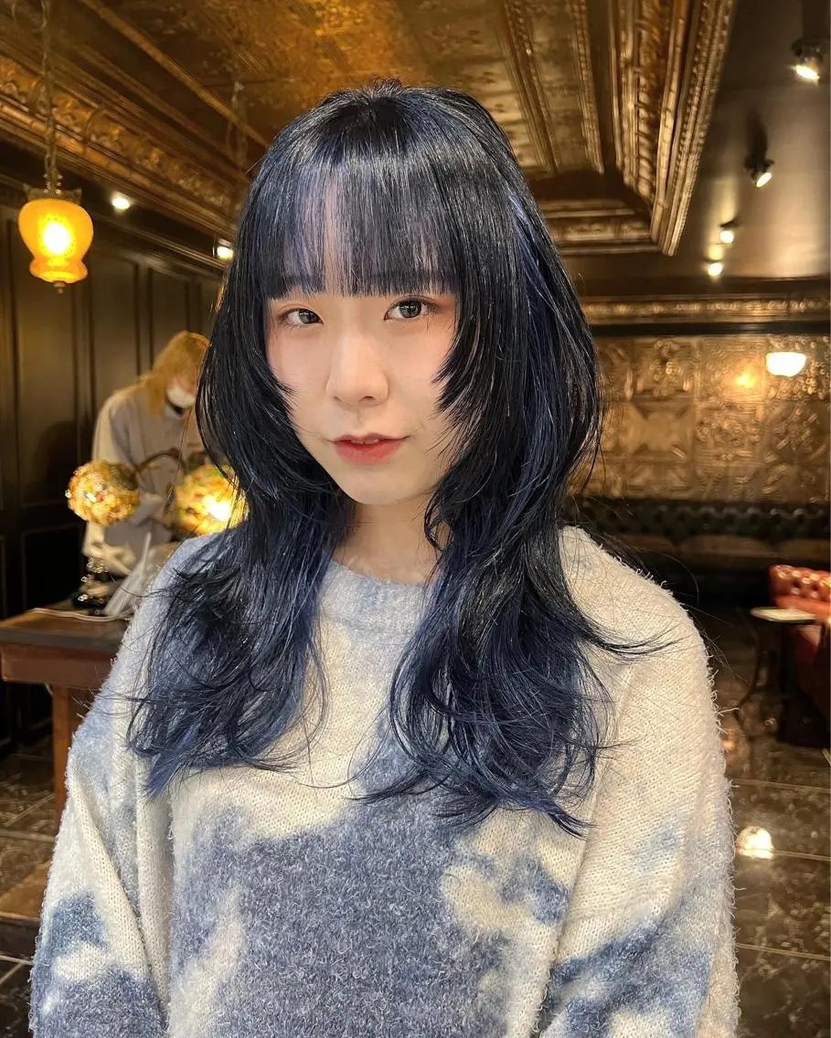 セミロング カラー カット ヘアカラー 圧倒的デザイン力 店長🎨RENAのヘアスタイル