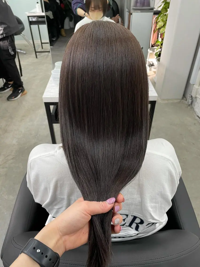 ロング カラー シールエクステ バレイヤージュ ミストバング ダブルカラー  フェイスフレーミング ヘアカラー トリートメント ヘッドスパ 🧡艶髪/エクステ 🫧🧡YUKI❄️のヘアスタイル