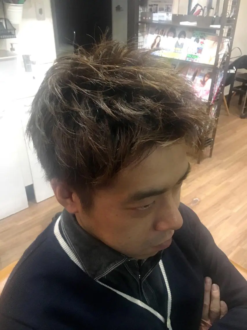 メンズ メンズショート ツーブロック hairsalon Linkのヘアスタイル