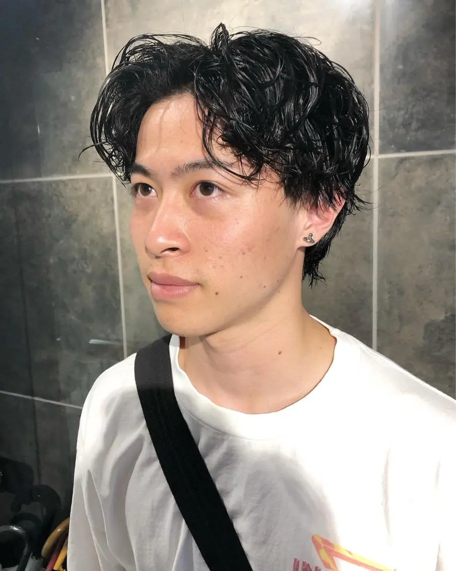 パーマ ヘアアレンジ メンズ カット パーマ トリートメント ヘアセット メンズ特化✂️栗原 侑也のヘアスタイル