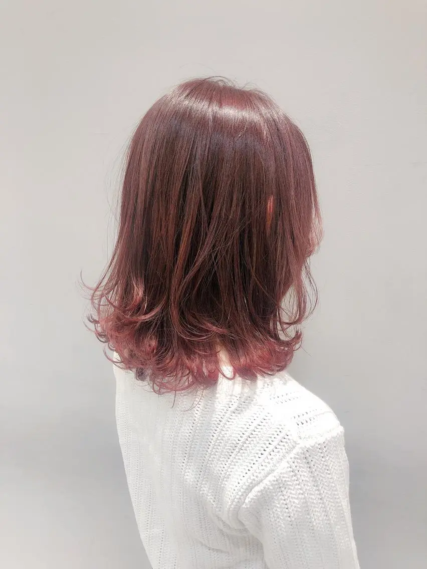 セミロング カット ヘアカラー トリートメント 似合わせ艶髪カラー ❤️ハダユミのヘアスタイル