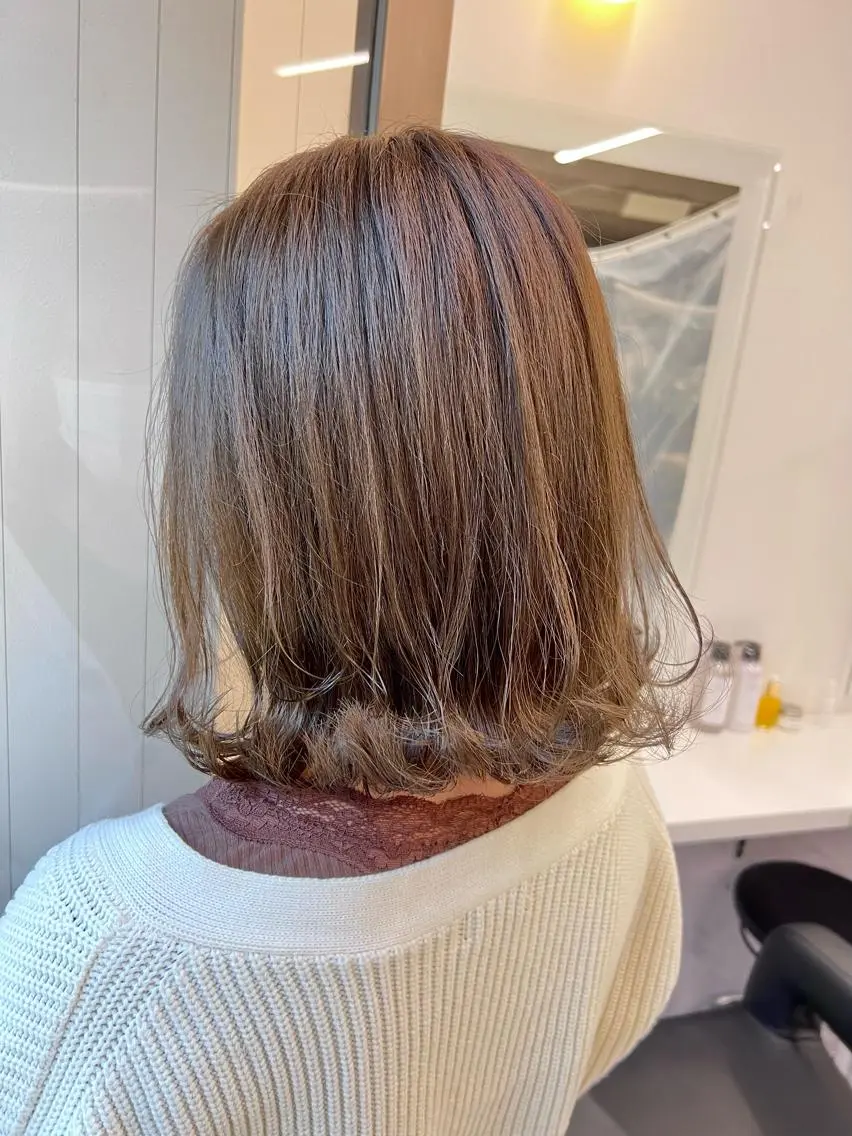 ショート カラー パーマ ヘアアレンジ メンズ キッズ ネイル マツエク・マツパ アイブロウ 上品＆韓国風 🥀海心🥀のヘアスタイル