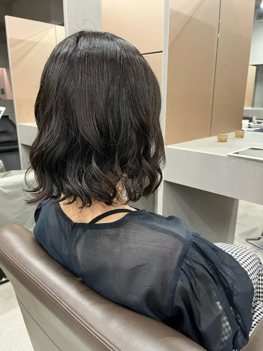 ショート パーマ カット パーマ ロングパーマ木村 ボブパーマのヘアスタイル