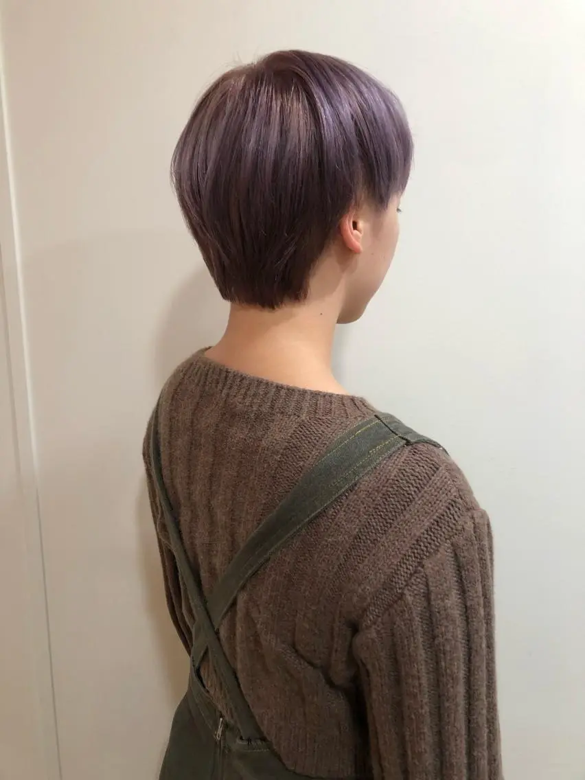 ショート カラー ヘアカラー トリートメント MIOベージュカラー 柔らかいカラーのヘアスタイル