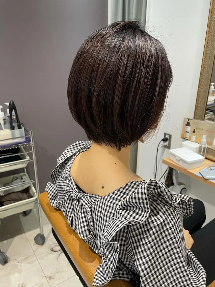 ショート トリートメント カット ヘアカラー トリートメント 過去一の柔髪ヘア 🌿einshairのヘアスタイル
