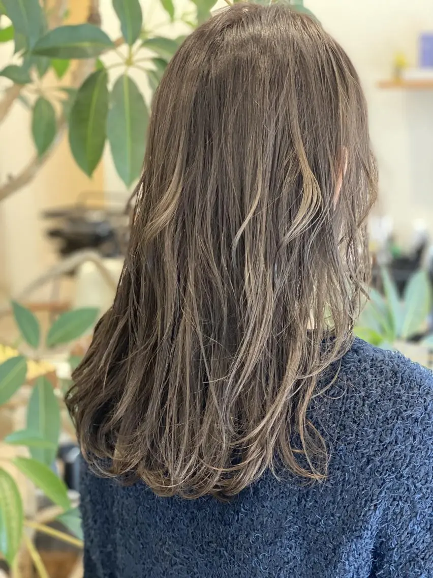 セミロング 似合わせ透明感カラー 宇治　ヤマノのヘアスタイル
