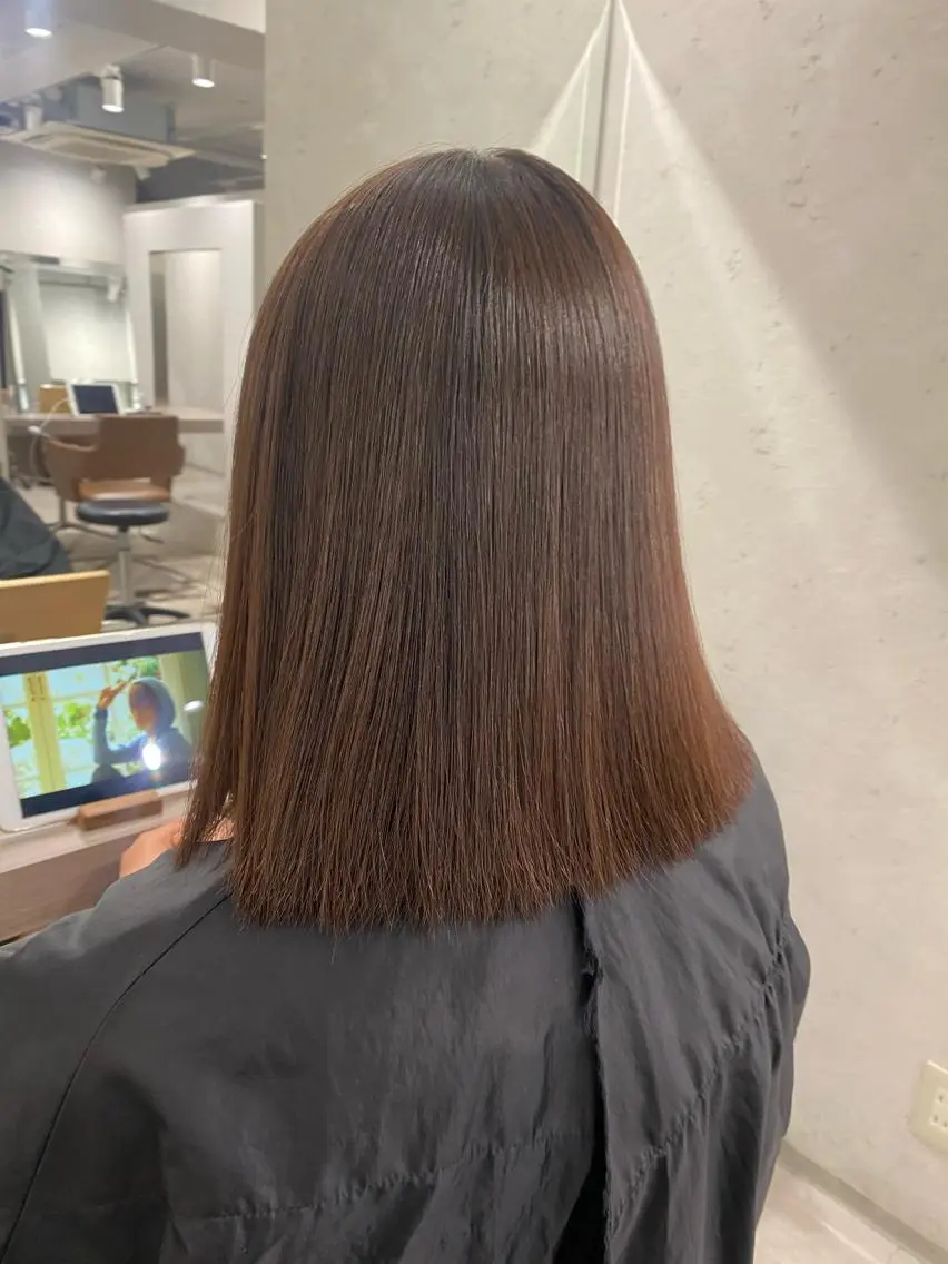 ミディアム 縮毛矯正 メンズ特化 刈り上げない/金井のヘアスタイル
