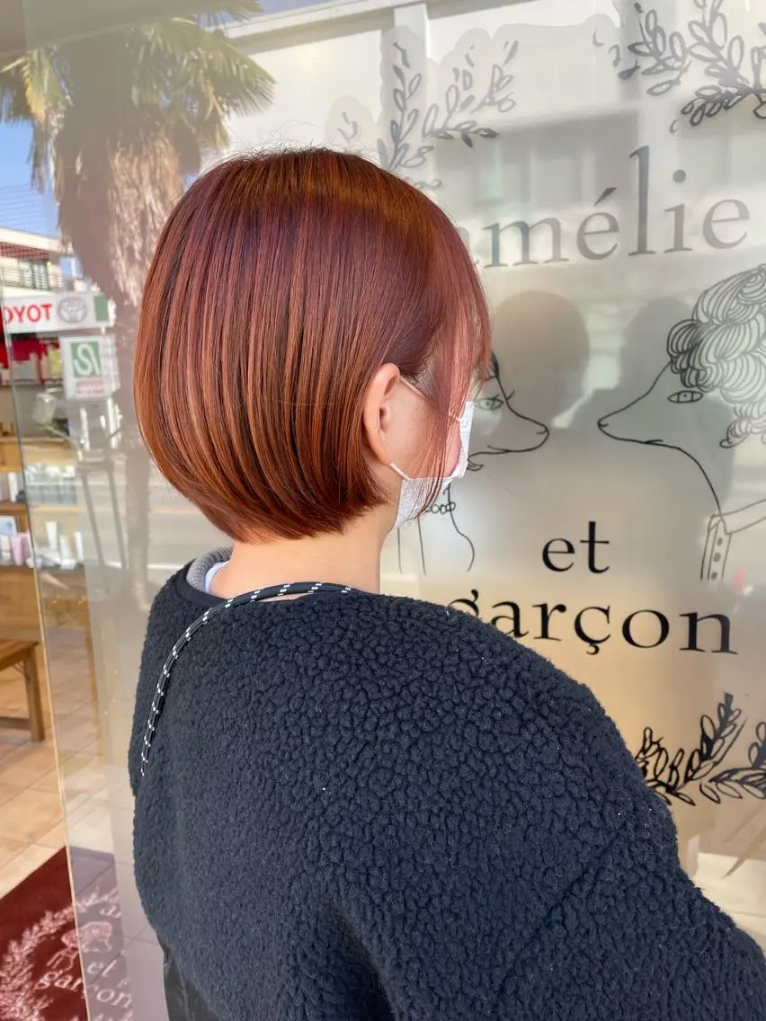 ショート カット ヘアカラー トリートメント 藤野 美咲のヘアスタイル