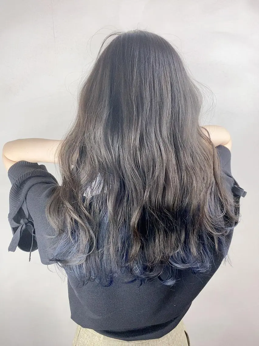 セミロング カラー ヘアカラー 重政 和樹のヘアスタイル