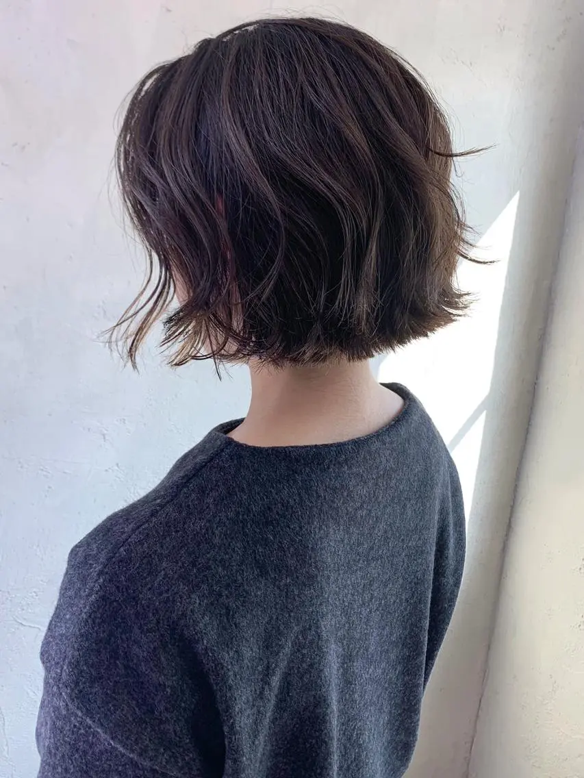 ショート カラー パーマ ヘアアレンジ ボブ ITbyALBUM 中野店のヘアスタイル