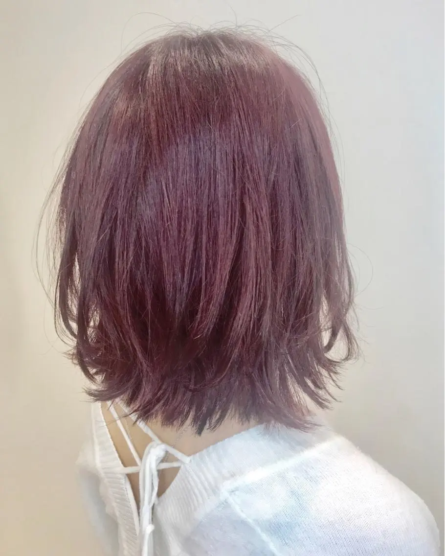 ミディアム カラー ピンクカラー カット ヘアカラー トリートメント インナーエクステ渋谷 🦋KAJIのヘアスタイル