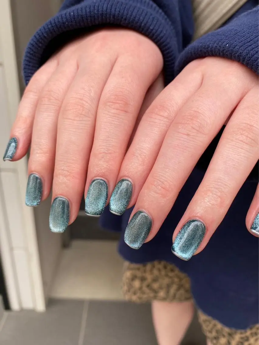 ネイル オーロラネイル マグネットネイル ニュアンスネイル オフィスネイル シンプルネイル 草加ニュアンスネイル 🌚hersのネイルデザイン