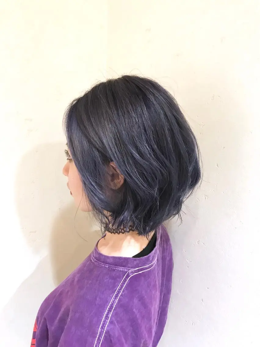 ミディアム カラー パーマ ヘアアレンジ アディクシーカラー ネイビーカラー ヘアカラー トリートメント 縮毛矯正/美髪 髪質改善/石田幸輔のヘアスタイル
