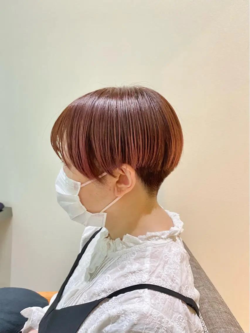ショート カラー ショート 縮毛矯正 レイヤー🌿FUKUのヘアスタイル