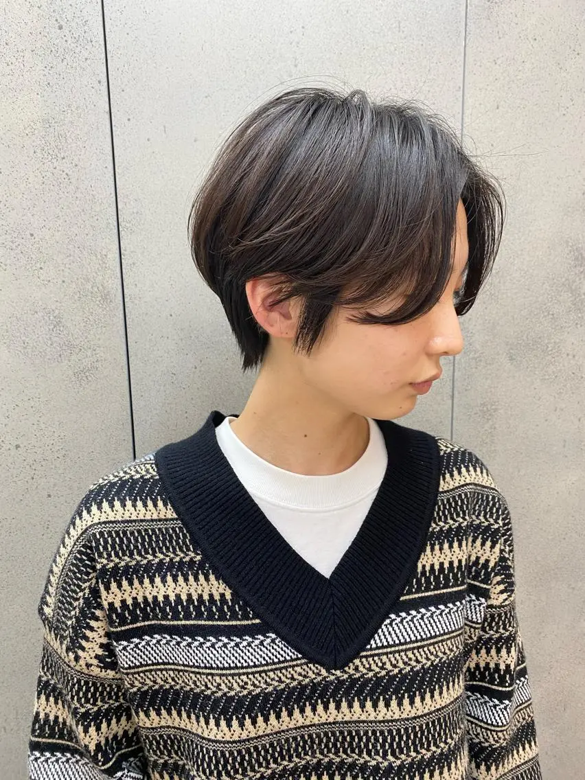 ショート カラー 艶髪/ショート/ ボブ/なつきのヘアスタイル
