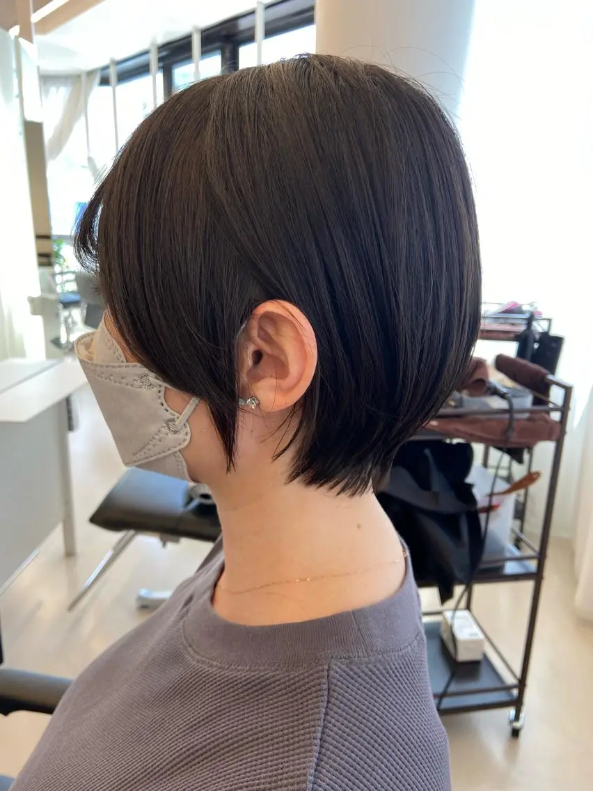 ショート カット トリートメント 髪質改善カラー✨質感 ショート✨石山航のヘアスタイル