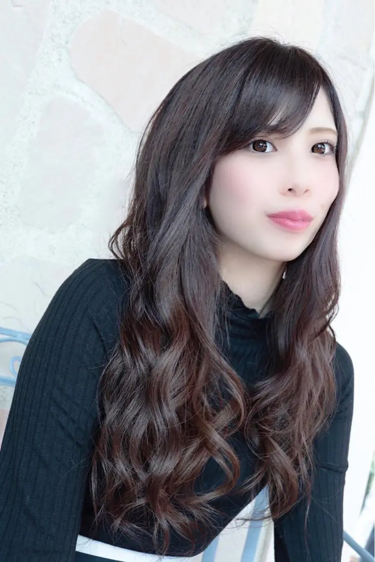 ロング カラー ブリーチ ブラウンカラー ヘアカラー トリートメント 💓シールエクステ ルミエールのヘアスタイル