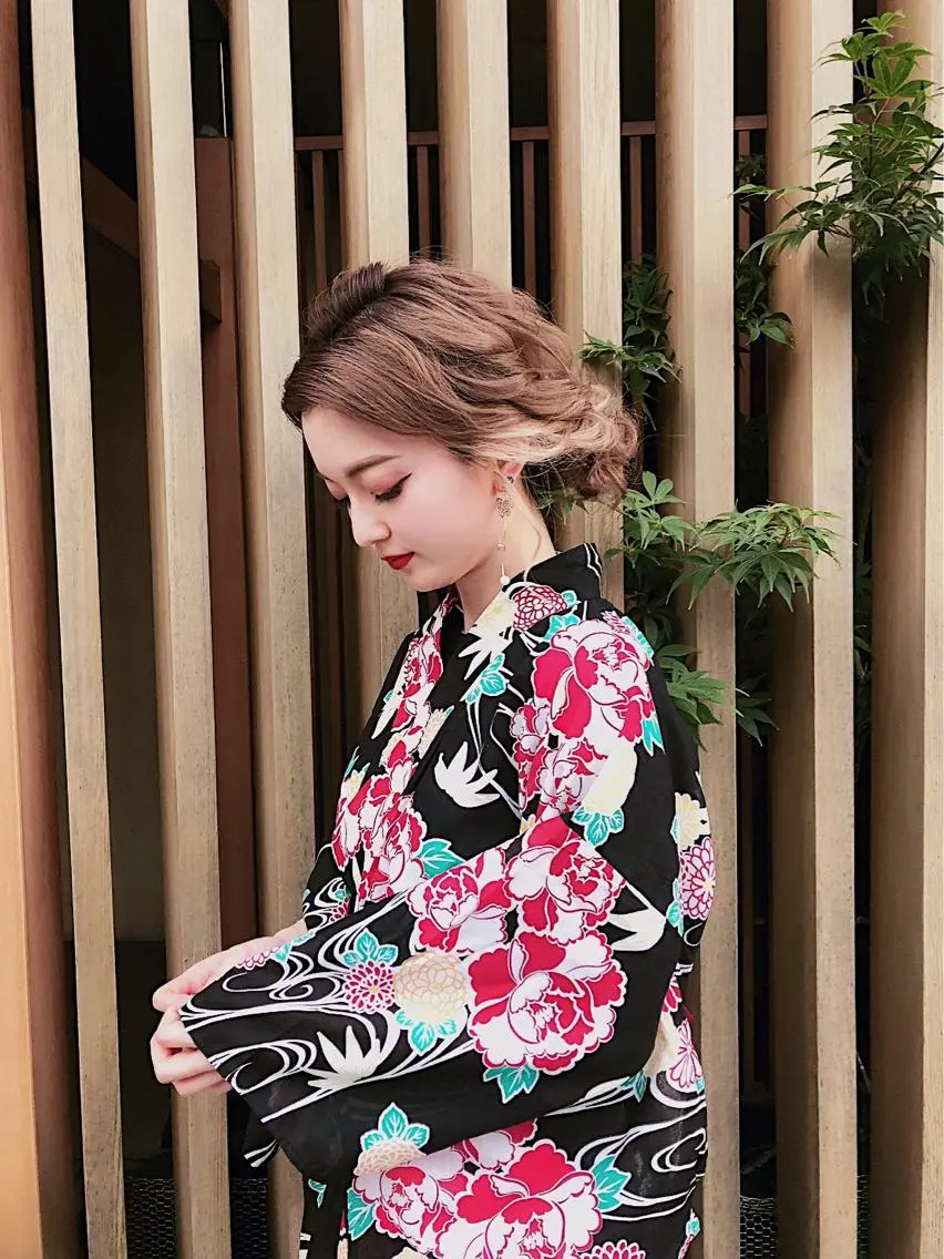 ミディアム 卒業式のヘアスタイル 京都最安価エクステ muuka🦋のヘアスタイル