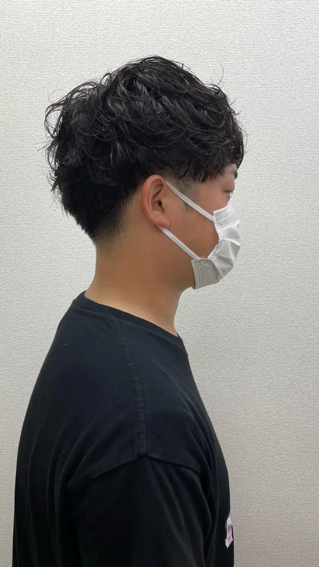 パーマ メンズ もりたみかこ 美容師お休み中のヘアスタイル