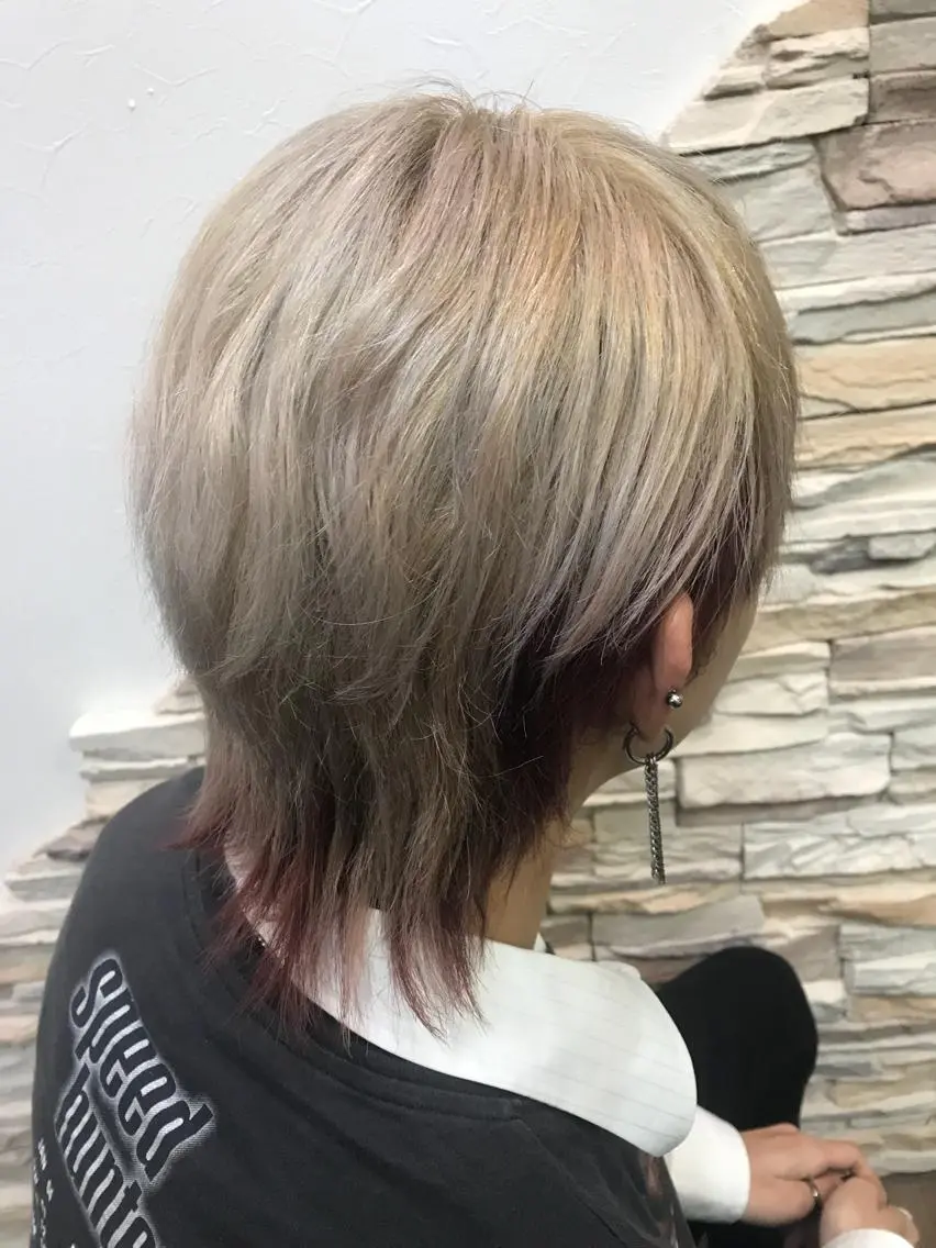 ショート カラー メンズ ピンクカラー a aのヘアスタイル