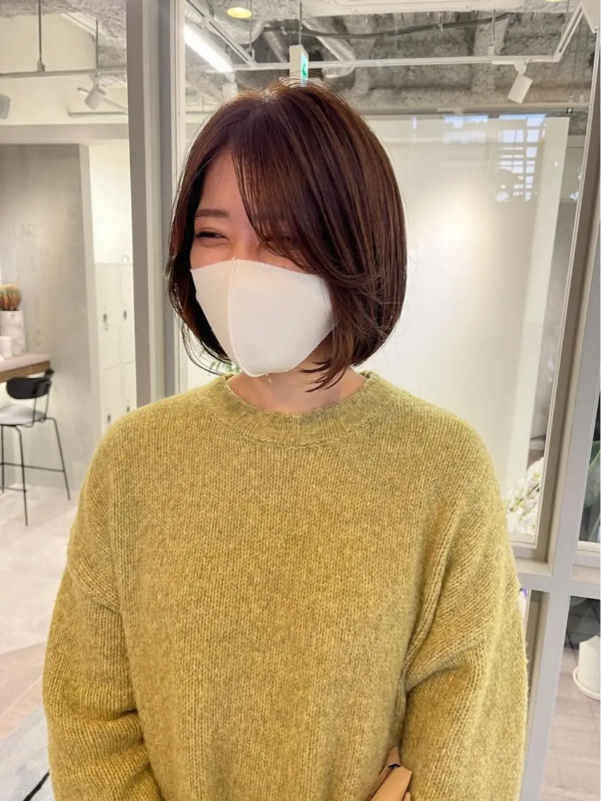 ショート カラー ヘアアレンジ アイブロウ 🫧umu.🫧韓国 /レイヤー/ハッシュのヘアスタイル