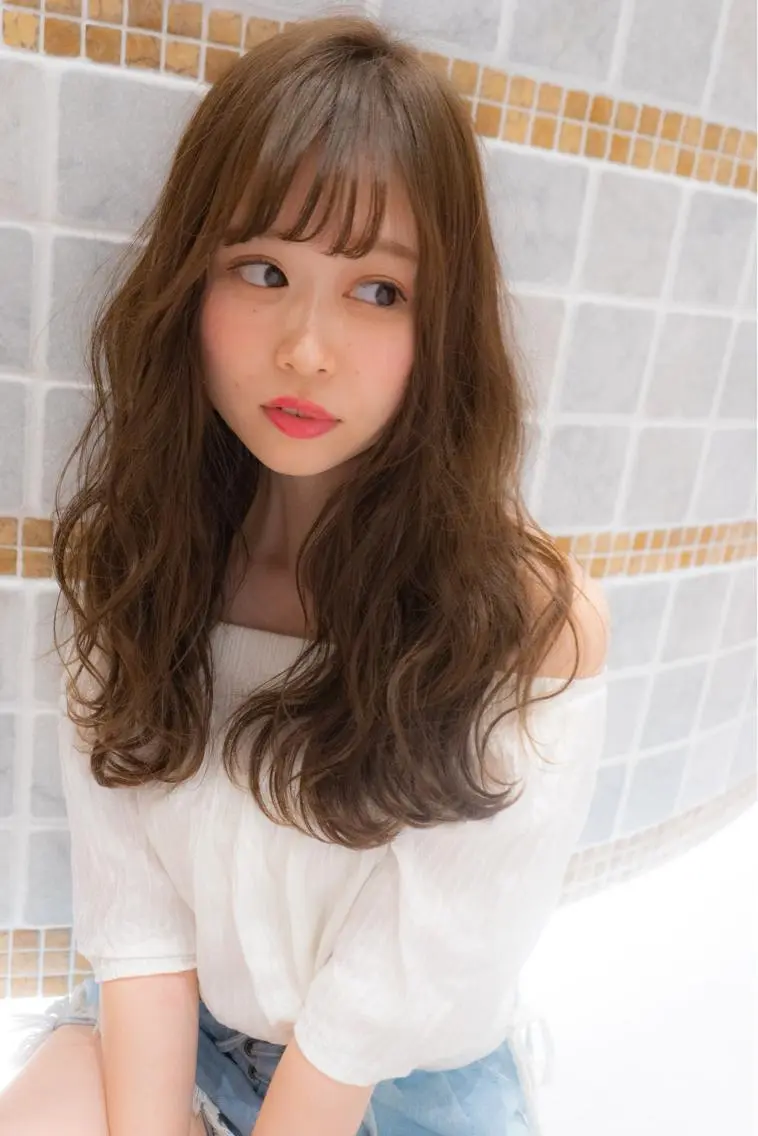 ロング 髪質改善 縮毛の達人 矢井由真のヘアスタイル