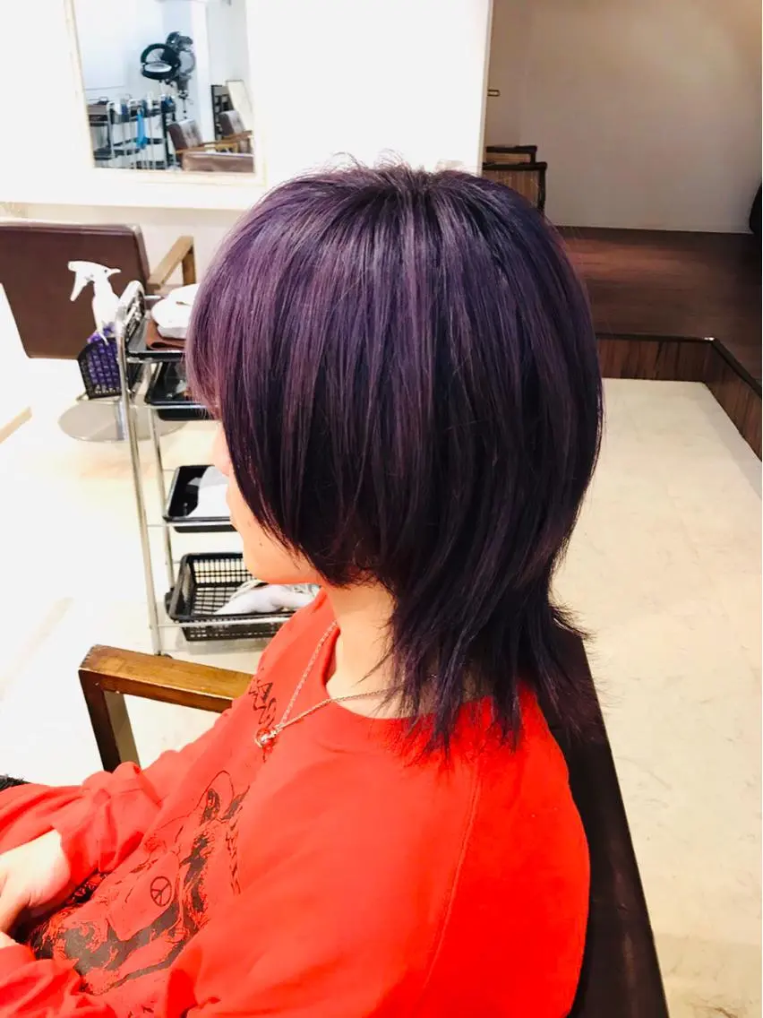 ショート パープルカラー 【髪質改善】Cyan 中村ちゅんみのヘアスタイル