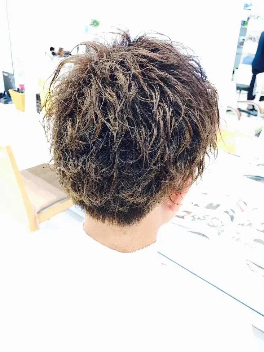 ショート パーマ メンズ はだゆうき @hadadan08のヘアスタイル