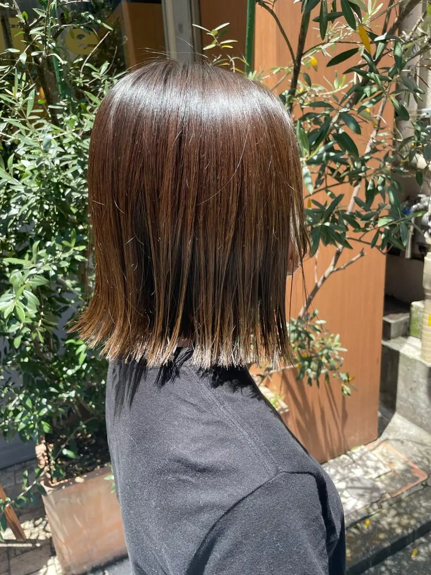 ミディアム カラー ベージュカラー オリーブベージュ オリーブカラー カット ヘアカラー ✨カラー支持No.1 🧸ワキ カナコ🧸のヘアスタイル