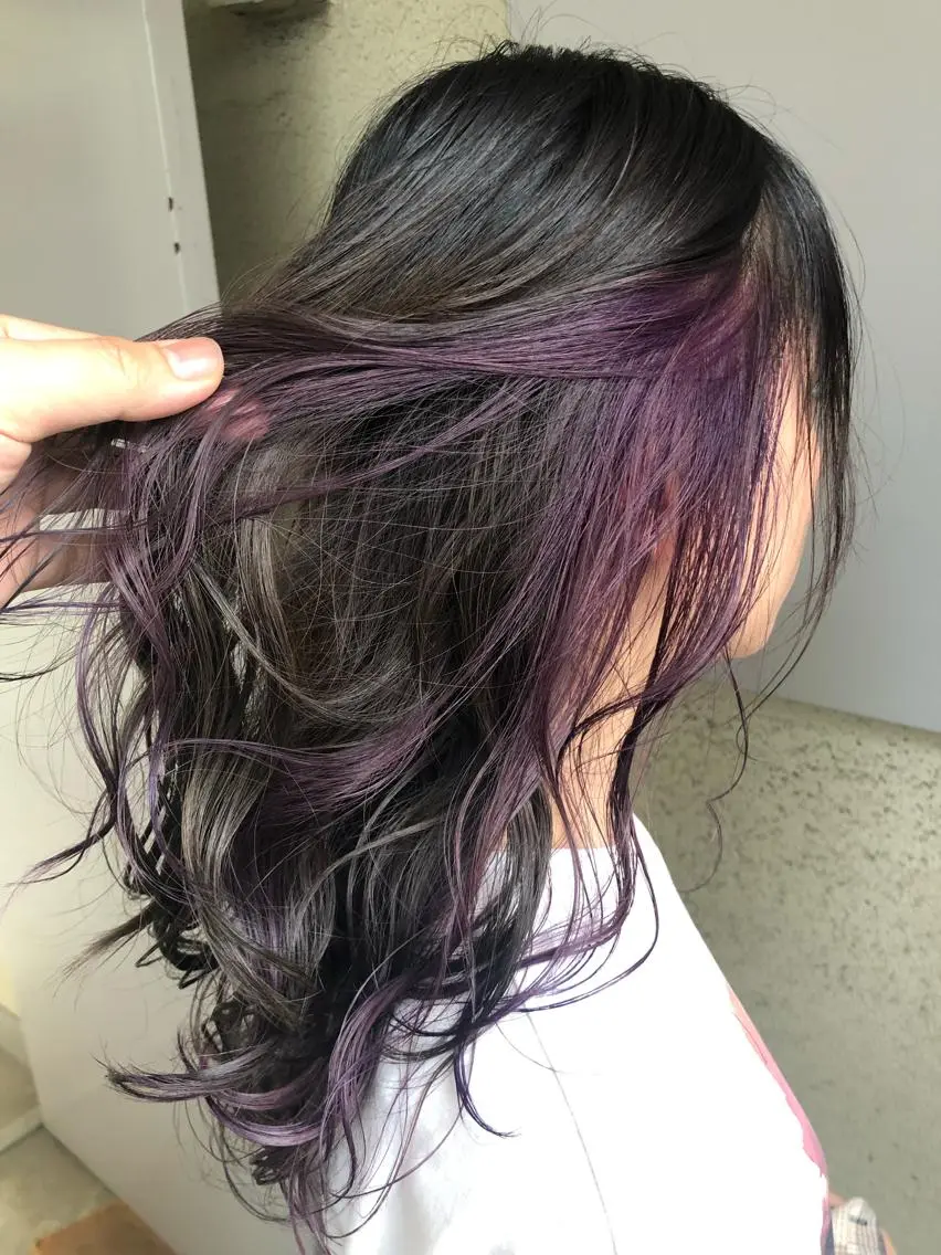 セミロング カラー ブリーチ グレージュ ラベンダーカラー ヘアカラー トリートメント 【 DIPTH 】 代表コウキ🥇のヘアスタイル