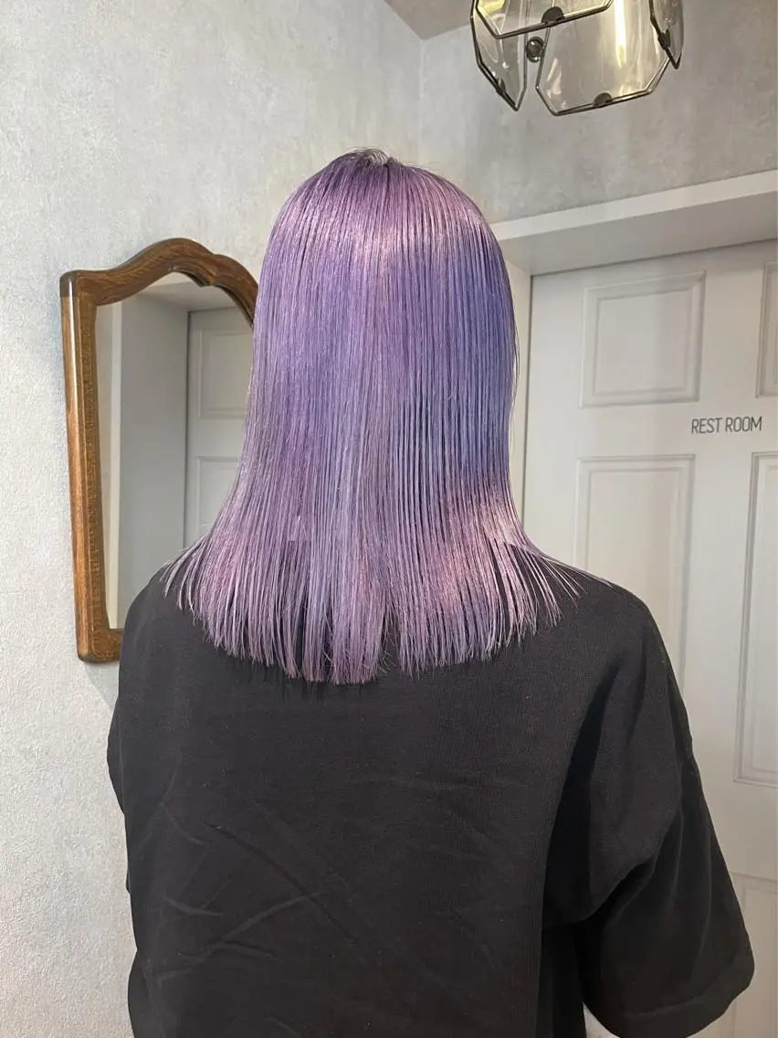 ロング カラー パープルカラー ヘアセット🎀パーマ Tsubasaのヘアスタイル