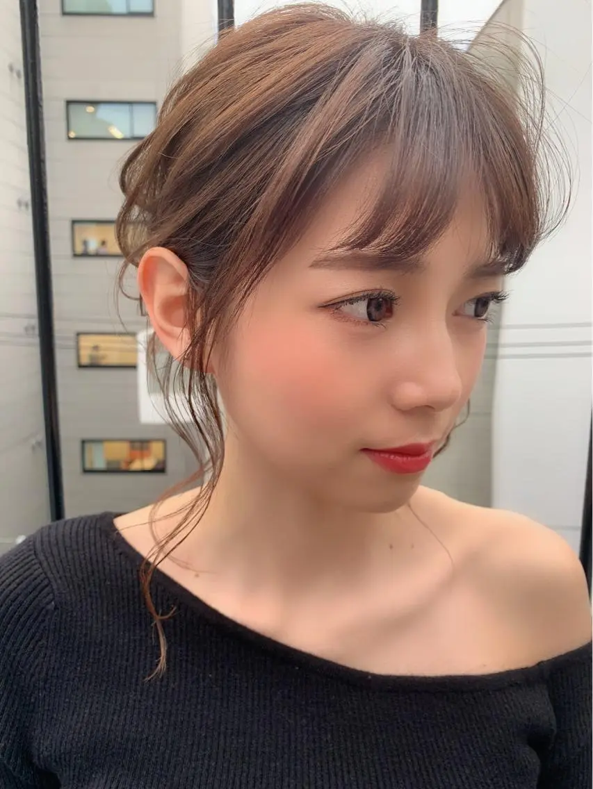 ヘアアレンジ 切りっぱなしボブ ボブ ショート職人 美容師【KENTA】のヘアスタイル