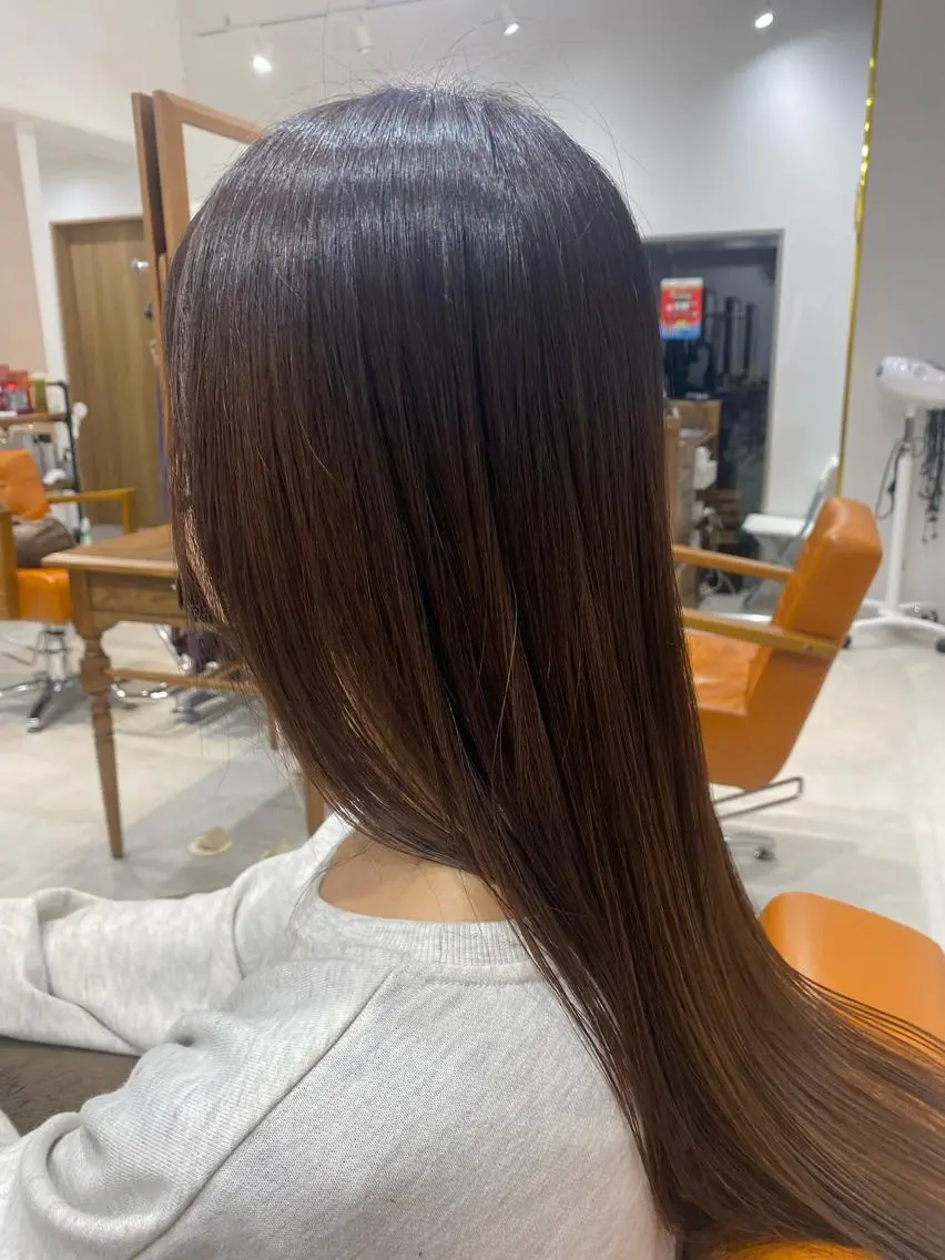 セミロング ヘアカラー 山﨑 燦人のヘアスタイル